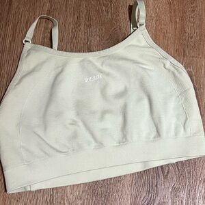 Gymshark Sage Green Adjustable-Strap Sports Bralette